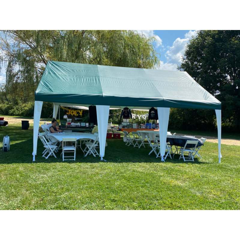 WEATHERFAST 20 Ft. W x 20 Ft. D Metal Party Tent & Reviews Wayfair